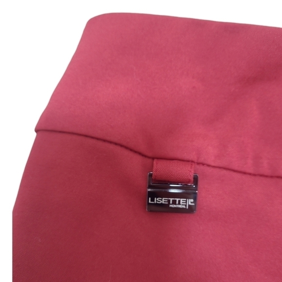 Lisette L Essentials Slim - Ankle Pants, Kathryn PDR Style 17655 Red Size Large - Picture 5 of 15